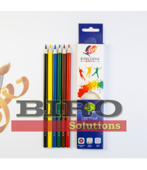 Creioane colorate 6 culori, din lemn, Klassika Луч